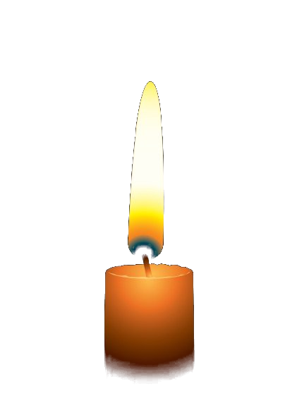 Lit candle